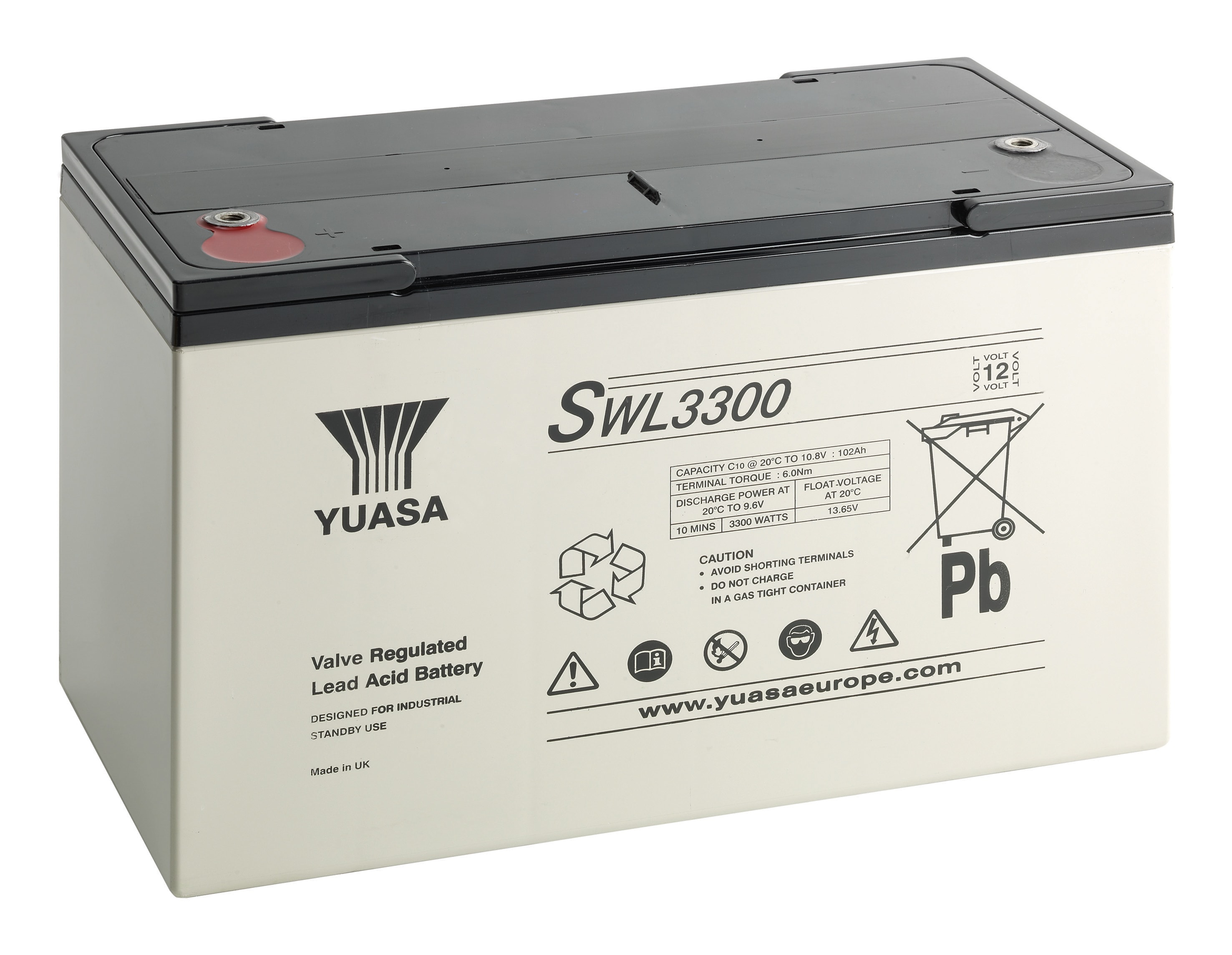 Yuasa - Batterie stationnaire étanche pour onduleur SWL3300 108,4Ah - 12V
