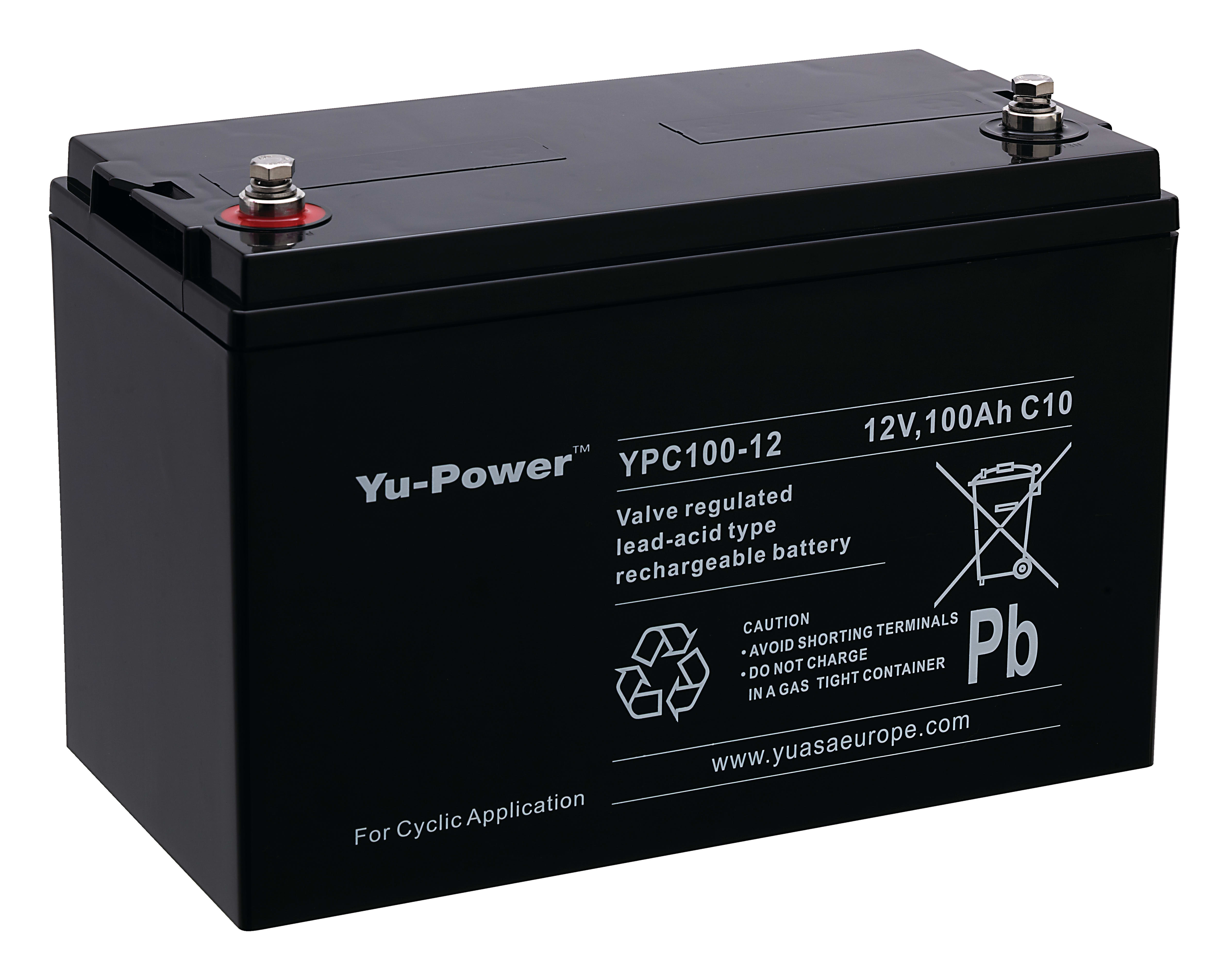 Yuasa - Batterie stationnaire étanche au plomb gamme ECO 100Ah 12V application cyclage