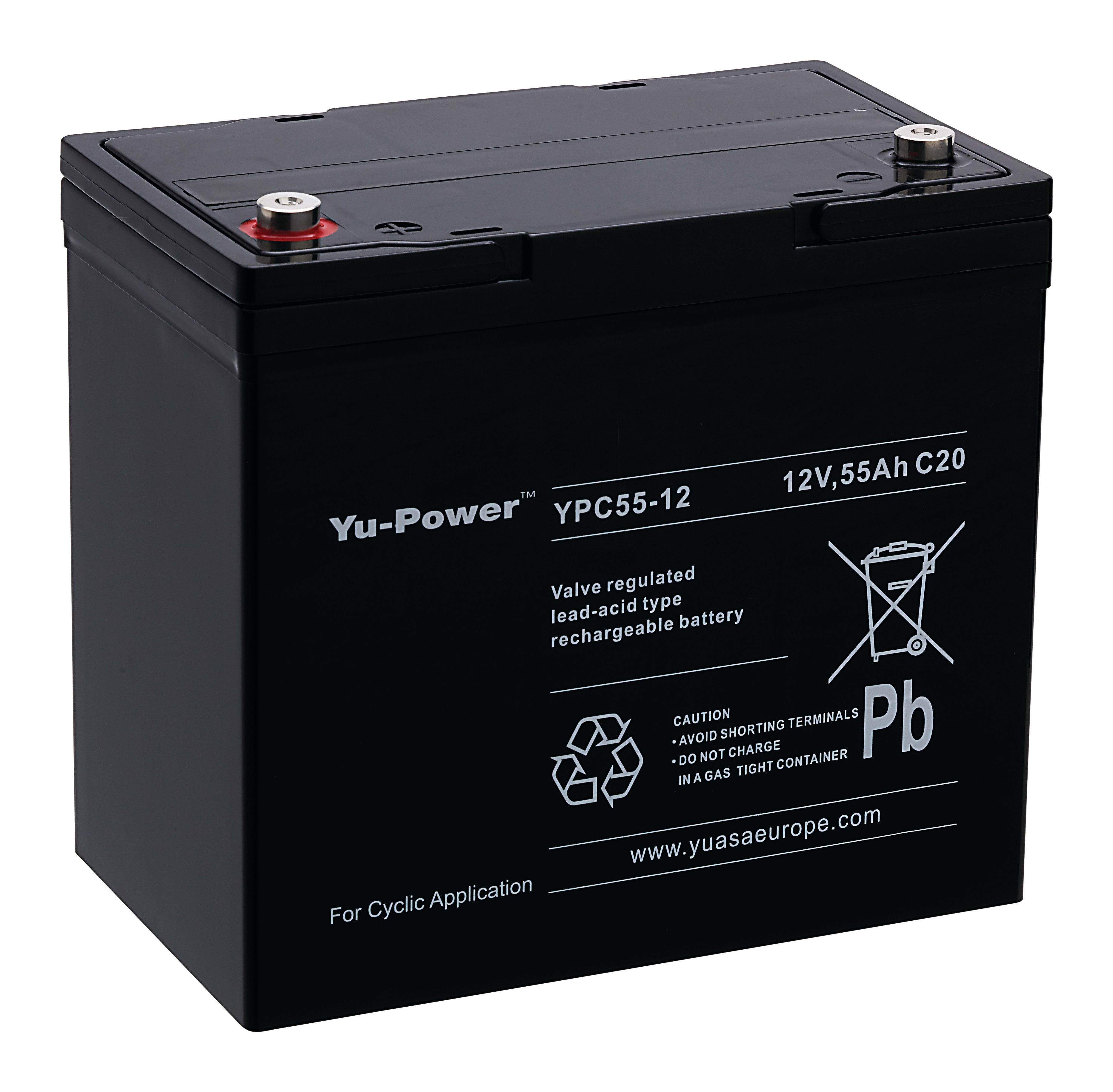 Yuasa - Batterie stationnaire étanche au plomb gamme ECO 55Ah 12V application cyclage