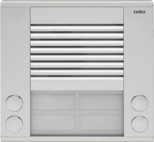 Niko - POSTE EXTÉRIEUR EN SAILLIE, 20MM, AVEC 4 SONNETTES