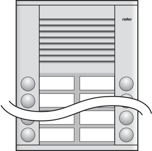 Niko - POSTE EXTERIEUR EN SAILLIE AVEC 2 X 6 BOUTONS D'APPEL
