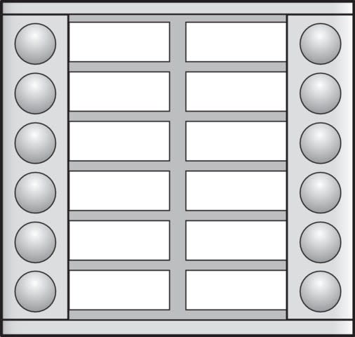 Niko - MODULE D'EXTENSION AVEC 12 SONNETTES POUR POSTE EXT. EN SAILLIE