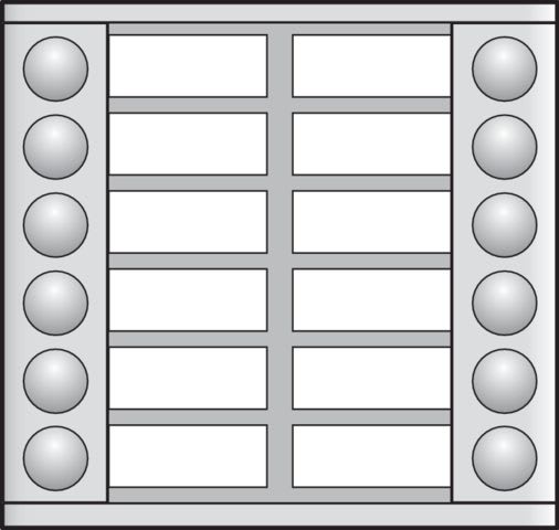 Niko - MODULE D'EXTENSION AVEC 12 SONNETTES POUR POSTE EXT. EN SAILLIE