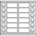 Niko - MODULE D'EXTENSION AVEC 12 SONNETTES POUR POSTE EXT. EN SAILLIE