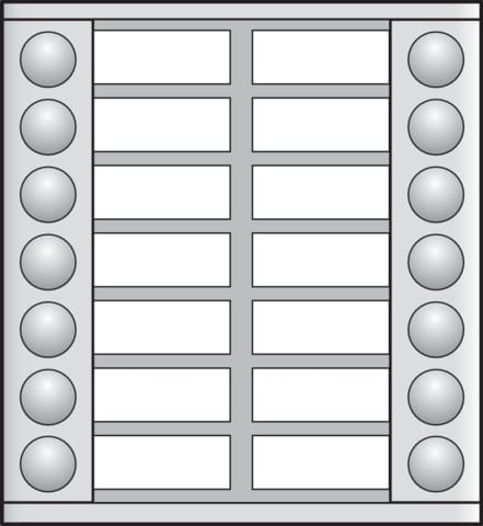 Niko - MODULE D'EXTENSION AVEC 14 SONNETTES POUR POSTE EXT. EN SAILLIE