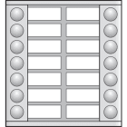 Niko - MODULE D'EXTENSION AVEC 14 SONNETTES POUR POSTE EXT. EN SAILLIE