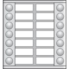 Niko - MODULE D'EXTENSION AVEC 14 SONNETTES POUR POSTE EXT. EN SAILLIE