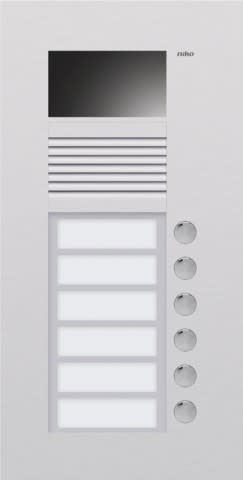 Niko - POSTE EXTÉRIEUR À ENCASTRER AVEC 6 SONNETTES ET CAMÉRA COULEURS
