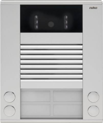 Niko - POSTE EXTÉRIEUR SAILLIE, 20 MM, 4 SONNETTES ET CAMÉRA COULEUR