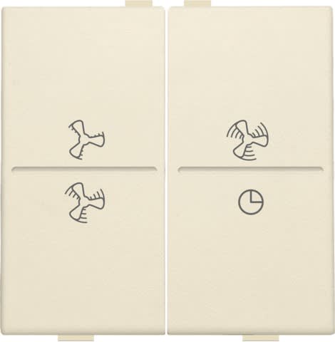 Niko - TOUCHE DBL, SYMBOLE VENTILATION, PR INTERRUPTEUR/BOUTON SANS FIL