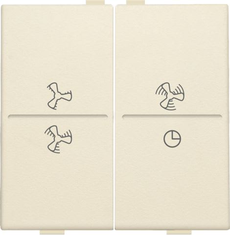 Niko - TOUCHE DBL, SYMBOLE VENTILATION, PR INTERRUPTEUR/BOUTON SANS FIL