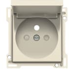 Niko - SET DE FINITION PRISE AVEC CLAPET ET BROCHE DE TERRE, 28,5MM