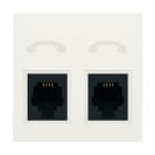 Niko - SET DE FINITION PRISE TÉLÉPHONIQUE AVEC 2 CONNECTEURS RJ11