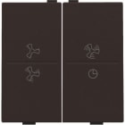 Niko - TOUCHE DBL, SYMBOLE VENTILATION, PR INTERRUPTEUR/BOUTON SANS FIL