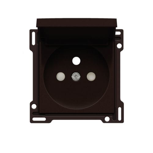 Niko - SET DE FINITION PRISE AVEC CLAPET ET BROCHE DE TERRE, 28,5MM