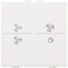 Niko - TOUCHE DBL, SYMBOLE VENTILATION, PR INTERRUPTEUR/BOUTON SANS FIL