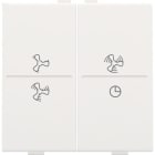 Niko - TOUCHE DBL, SYMBOLE VENTILATION, PR INTERRUPTEUR/BOUTON SANS FIL