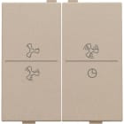 Niko - TOUCHE DBL, SYMBOLE VENTILATION, PR INTERRUPTEUR/BOUTON SANS FIL