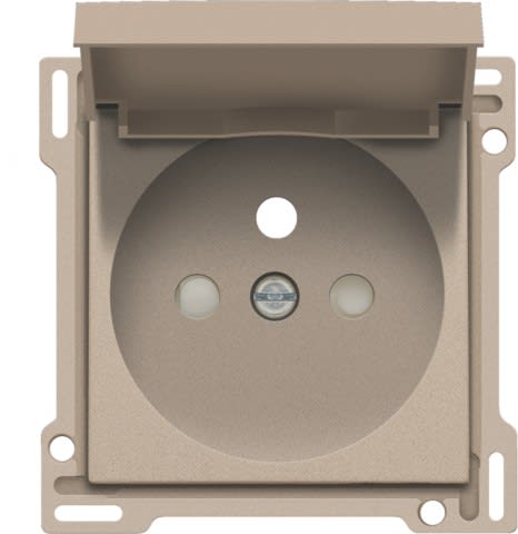 Niko - SET DE FINITION PRISE AVEC CLAPET ET BROCHE DE TERRE, 28,5MM