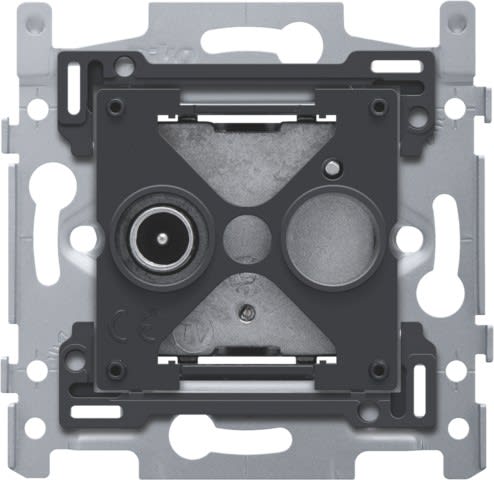 Niko - SOCLE CONNEXION COAXIALE SIMPLE POUR TV, FIXATION PAR VIS