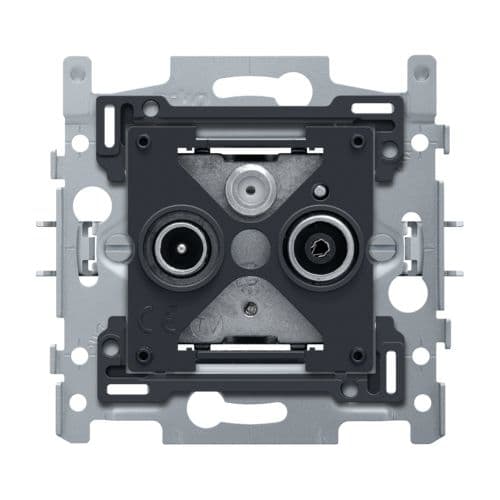 Niko - SOCLE 2 CONN. COAX. SIMPLES TV/FM ET CONN. SATELLITE, GRIFFES