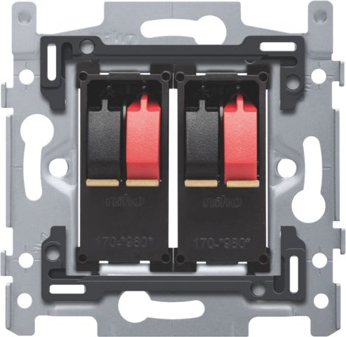 Niko - SOCLE PRISE POUR HAUT-PARLEUR DOUBLE, FIXATION PAR VIS