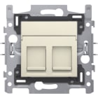 Niko - 2 CONNEXIONS RJ45 UTP CAT. 5E + FINITION, PLAT, 60X71, GRIFFES
