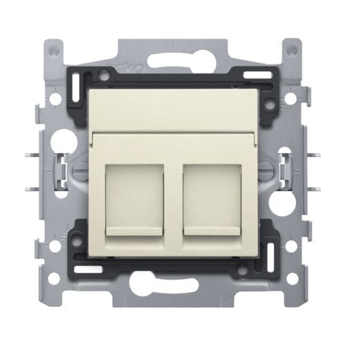 Niko - 2 CONNEXIONS RJ45 STP CAT. 5E + FINITION, PLAT, 60X71, GRIFFES