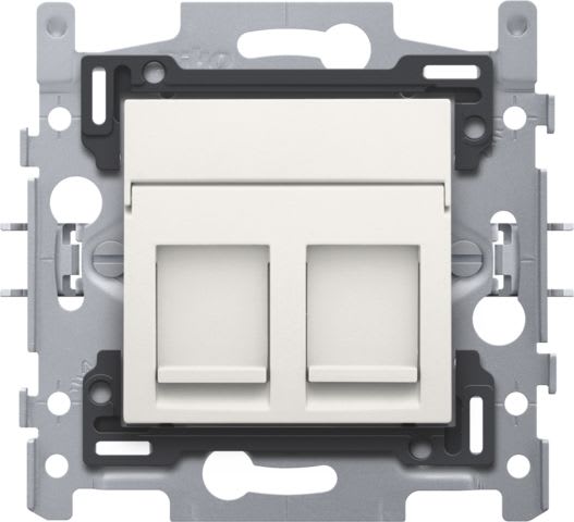 Niko - 2 CONNEXIONS RJ45 STP CAT. 5E + FINITION, PLAT, 60X71, GRIFFES