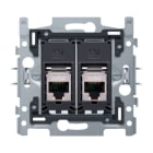 Niko - 2 CONNEXIONS RJ45 STP CAT. 5E, PLAT, 60X71, GRIFFES