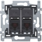 Niko - 2 CONNEXIONS RJ11 UTP, PLAT, INC. CADRE DE MONTAGE, VIS