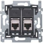 Niko - 2 CONNEXIONS RJ45 STP CAT. 5E, PLAT, 60X71, VIS