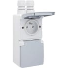 Niko - PRISE DOUBLE VERTICALE ÉTANCHE, AVEC BROCHE DE TERRE, VIS