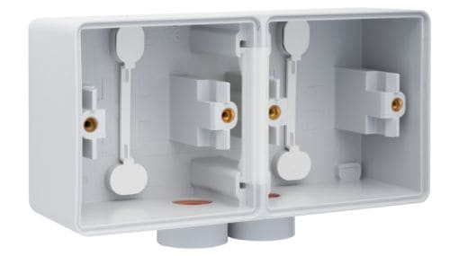 Niko - BOÎTE EN SAILLIE DOUBLE ÉTANCHE POUR 2 FONCTIONS, 2 ENTRÉES M20
