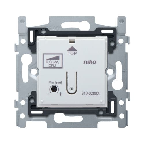 Niko - SOCLE VARIATEUR À BOUTON-POUSSOIR À ENCASTRER, 2-100W, À 3 FILS