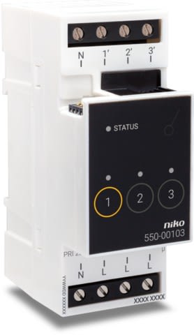 Niko - MODULE DE COMMUTATION NIKO HOME CONTROL, 3 CIRCUITS DIFFÉRENTS