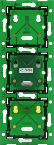 Niko - PLATINE MURALE TRIPLE VERTICALE POUR NIKO HOME CONTROL
