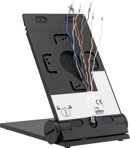 Niko - SUPPORT DE TABLE POUR UN POSTE INTÉRIEUR VIDÉO BLANC