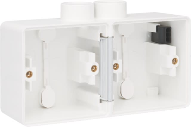 Niko - BOÎTE EN SAILLIE DOUBLE ÉTANCHE POUR 2 FONCTIONS, 2 ENTRÉES M20