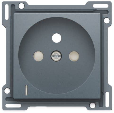 Niko - SET DE FINITION PRISE AVC INDICAT. TENSION, BROCHE TERRE, 28,5MM