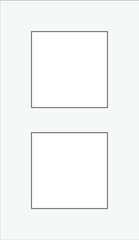 Niko - PLAQUE DE RECOUVREMENT DOUBLE, 60MM D'ENTRAXE, VERTICALE