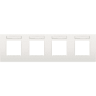 Niko - PLAQUE QUADRUPLE, 71MM D'ENTRAXE, AVEC FENÊTRE TRANSPARANTE