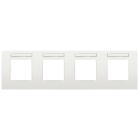 Niko - PLAQUE QUADRUPLE, 71MM D'ENTRAXE, AVEC FENÊTRE TRANSPARANTE