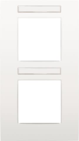 Niko - PLAQUE DOUBLE, 71MM D'ENTRAXE, AVEC FENÊTRE TRANSPARANTE
