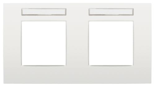 Niko - PLAQUE DOUBLE, 71MM D'ENTRAXE, AVEC FENÊTRE TRANSPARANTE