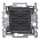 Niko - SOCLE BOUTON SEXTUPLE LIBRE DE POTENTIEL 24V, NO, LED, GRIFFES