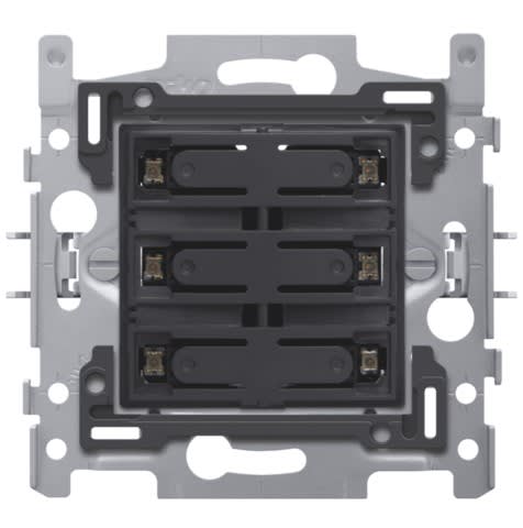 Niko - SOCLE BOUTON SEXTUPLE LIBRE DE POTENTIEL 24V, NO, LED, GRIFFES