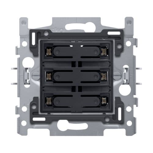 Niko - SOCLE BOUTON SEXTUPLE LIBRE DE POTENTIEL 24V, NO, LED, GRIFFES