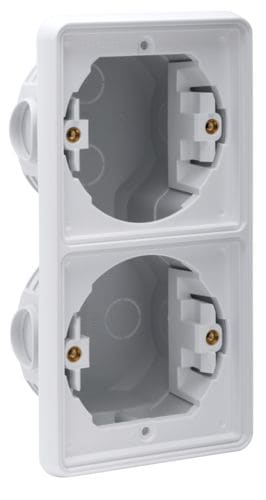 Niko - BOÎTE D'ENCASTREMENT DOUBLE VERTICALE ÉTANCHE POUR 2 FONCTIONS
