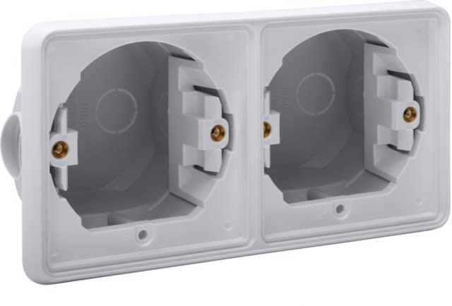 Niko - BOÎTE D'ENCASTREMENT DOUBLE HORIZONTALE ÉTANCHE POUR 2 FUNCTIONS